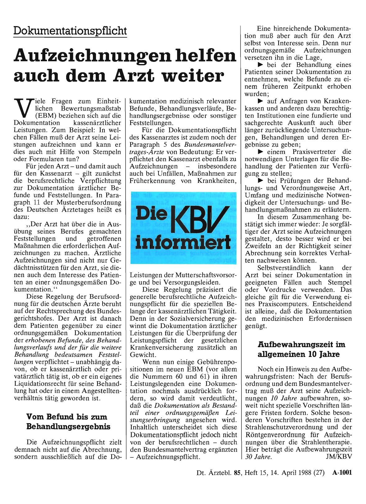 Vorschauseite 1: Dokumentationspflicht: Aufzeichnungen helfen auch dem Arzt weiter