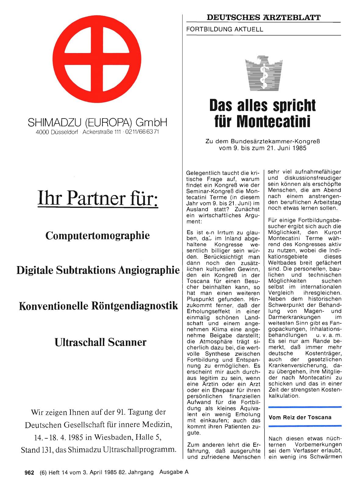 Vorschauseite 1: Das alles spricht für Montecatini