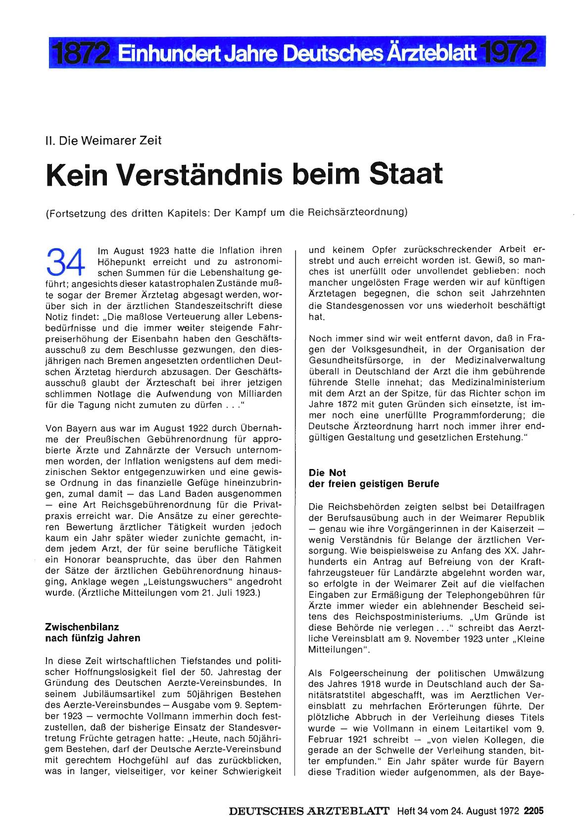 Vorschauseite 1: II. Die Weimarer Zeit: Kein Verständnis beim Staat