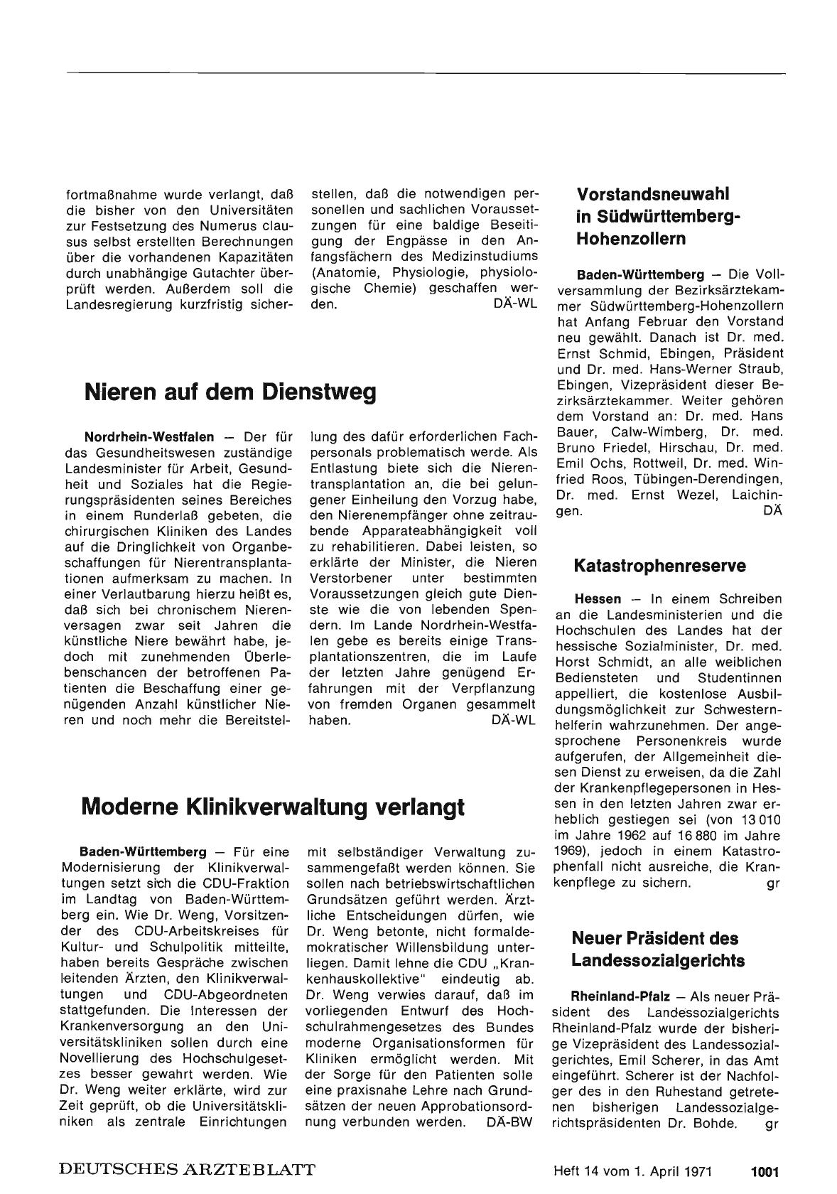 Vorschauseite 1: Katastrophenreserve