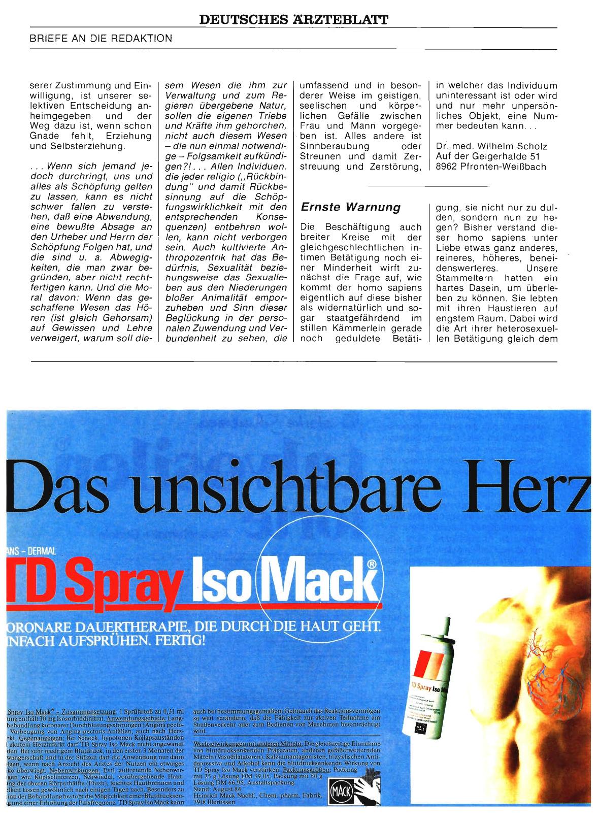 Vorschauseite 1: Die „Männerliebe“ hat Tradition: Ernste Warnung