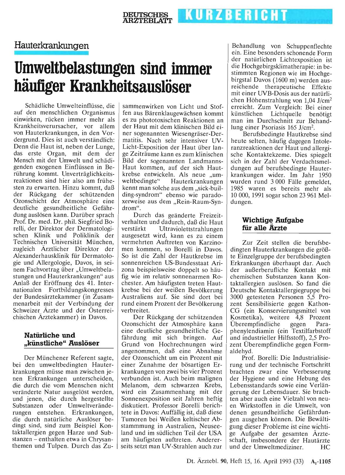 Vorschauseite 1: Hauterkrankungen: Umweltbelastungen sind immer häufiger Krankheitsauslöser