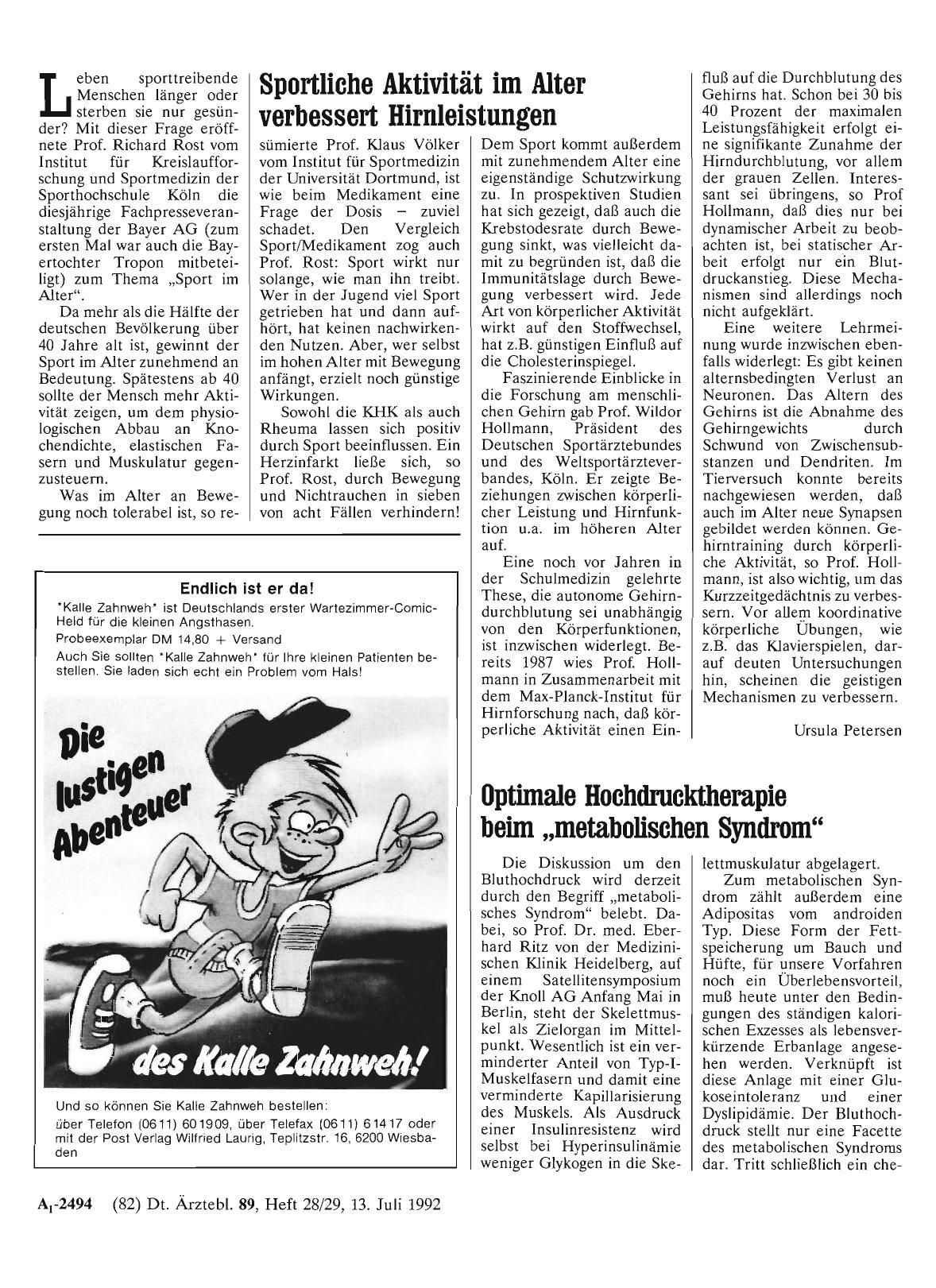 Vorschauseite 1: Optimale Hochdrucktherapie beim „metabolischen Syndrom“