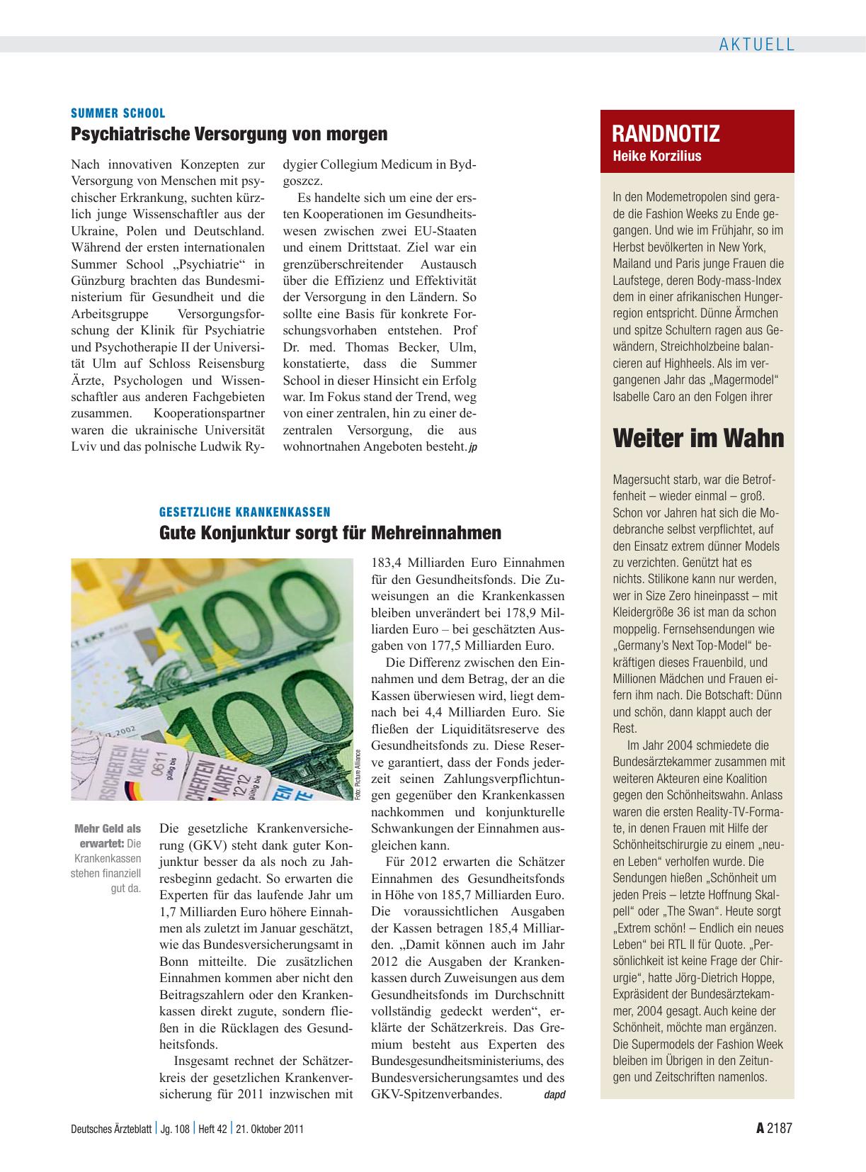 Vorschauseite 1: Randnotiz: Weiter im Wahn