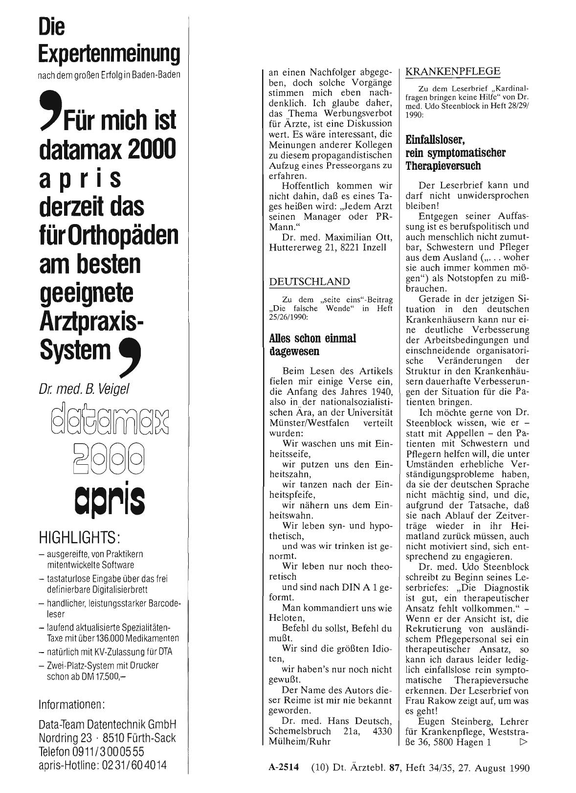 Vorschauseite 1: DEUTSCHLAND: Alles schon einmal dagewesen
