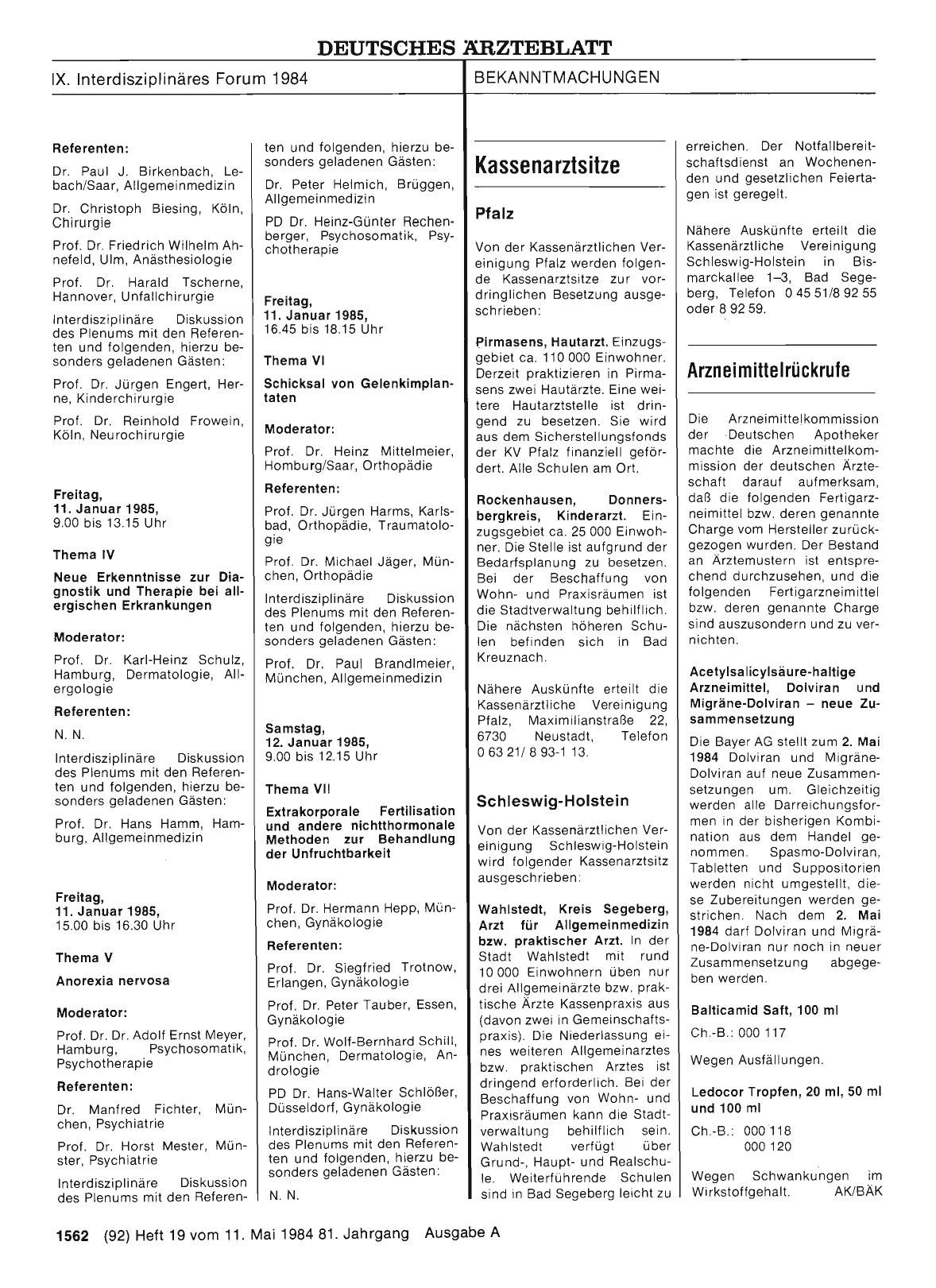 Vorschauseite 1: Arzneimittelrückrufe