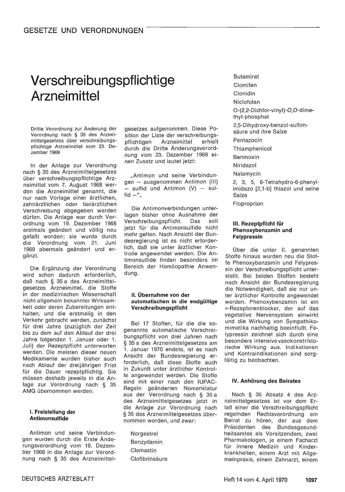 Vorschauseite 1: Verschreibungspflichtige Arzneimittel
