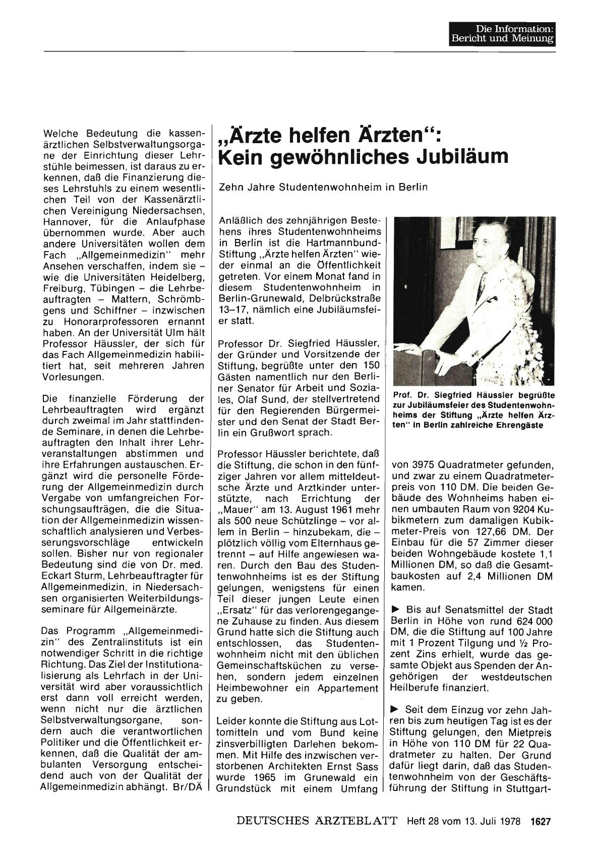 Vorschauseite 1: „Ärzte helfen Ärzten„: Kein gewöhnliches Jubiläum