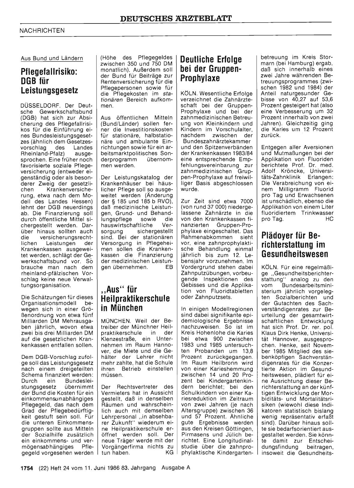 Vorschauseite 1: Plädoyer für Berichterstattung im Gesundheitswesen