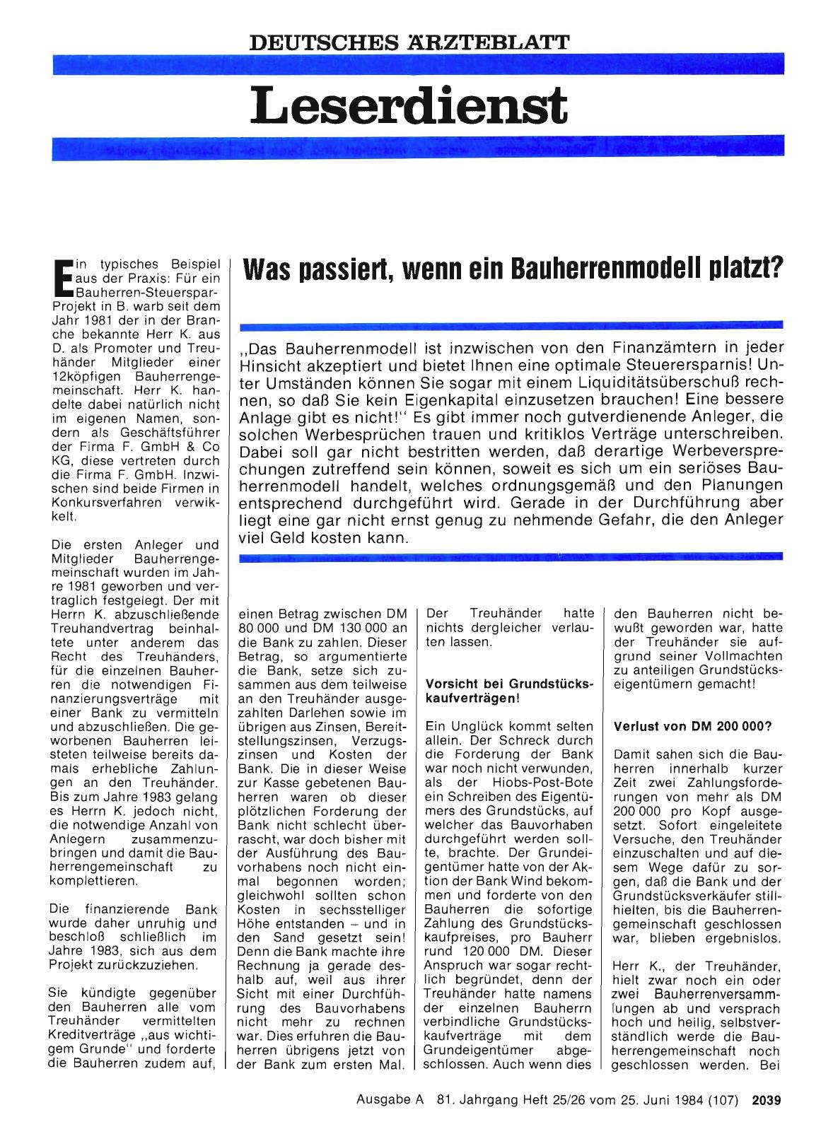 Vorschauseite 1: Was passiert, wenn ein Bauherrenmodell platzt?