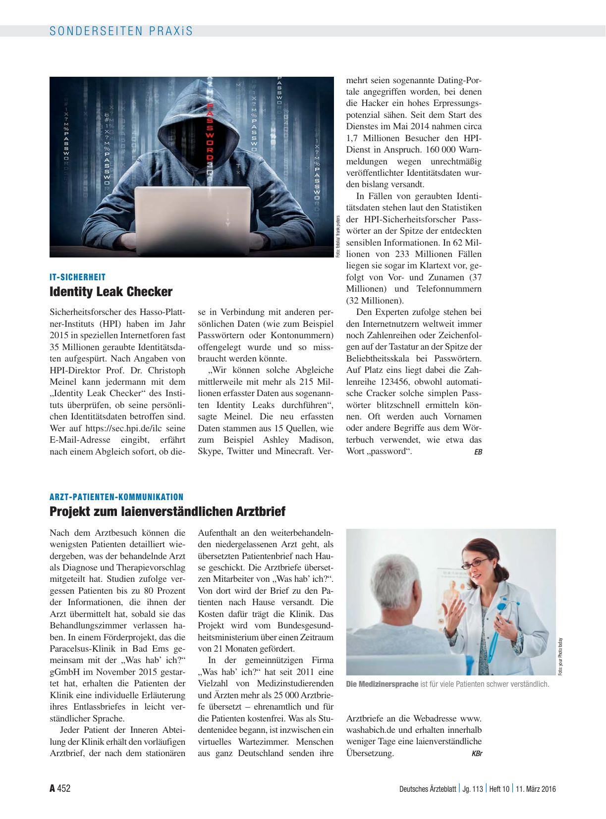 Vorschauseite 1: IT-Sicherheit: Identity Leak Checker