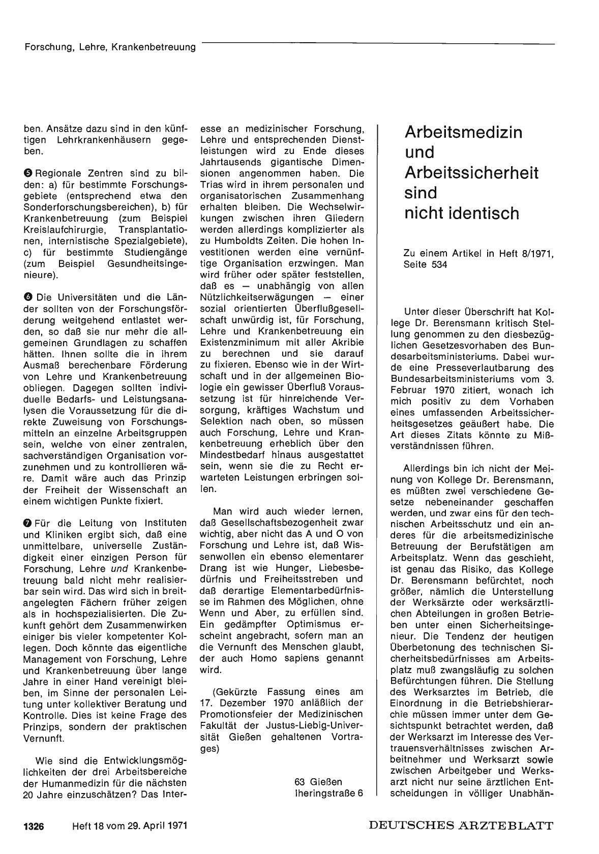 Vorschauseite 1: Arbeitsmedizin und Arbeitssicherheit sind nicht identisch
