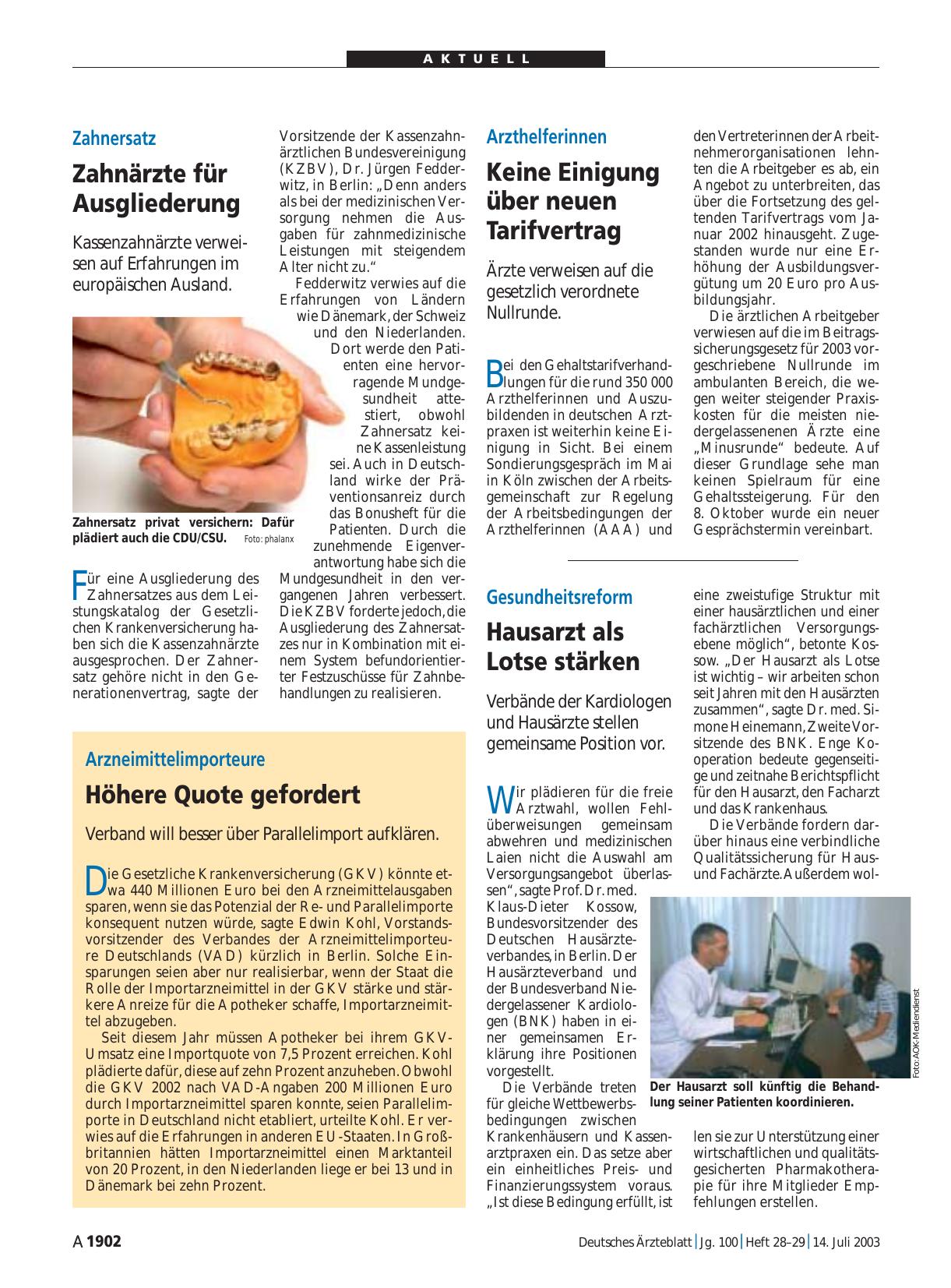 Vorschauseite 1: Arzneimittelimporteure: Höhere Quote gefordert