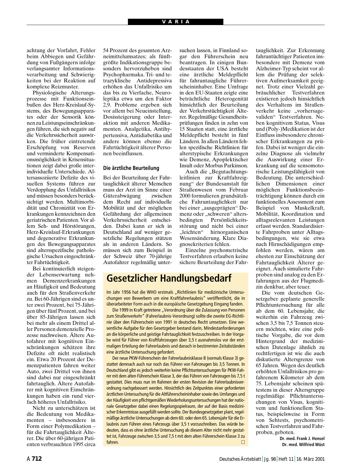 Vorschauseite 1: Gesetzlicher Handlungsbedarf