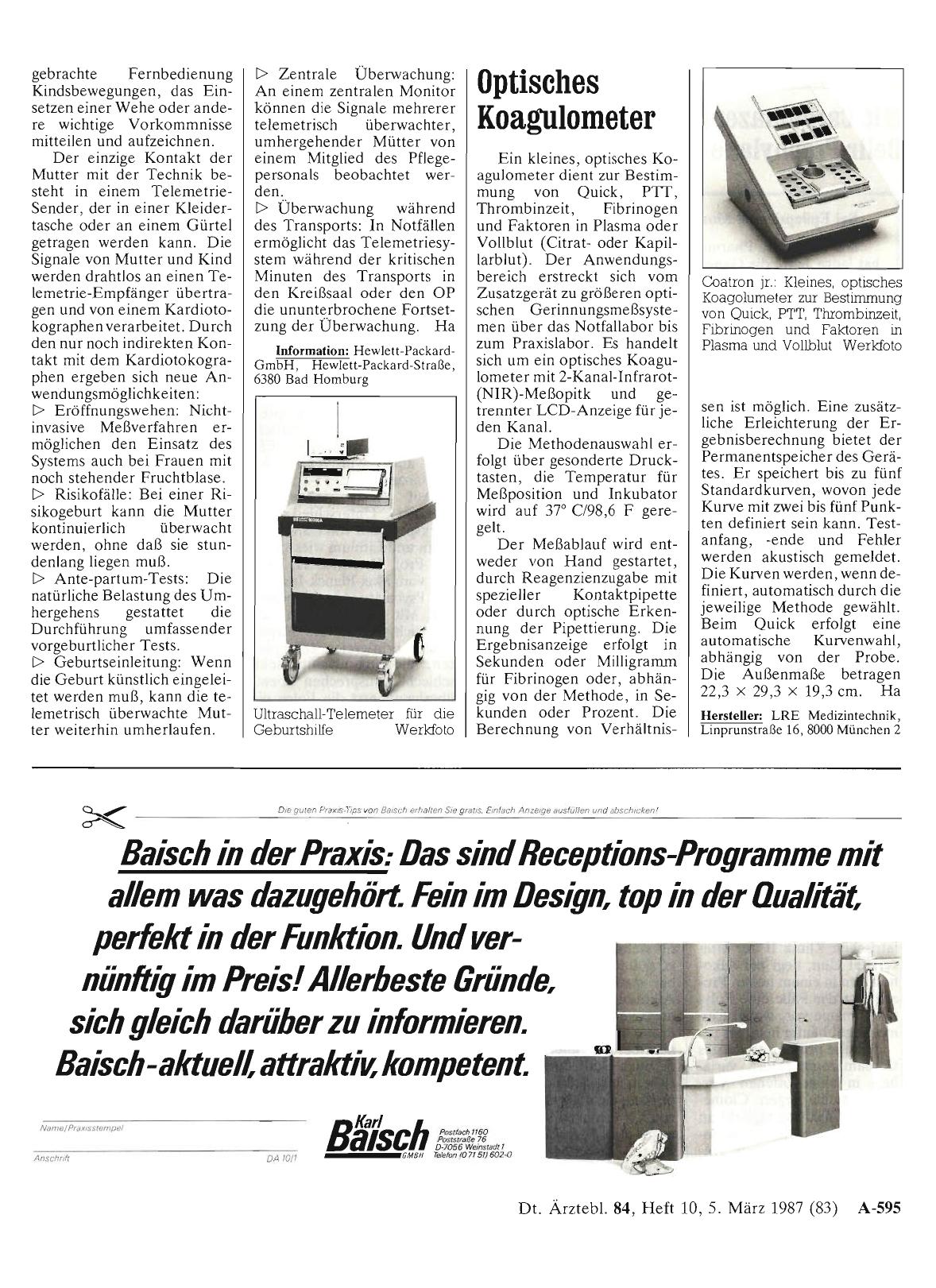 Vorschauseite 1: Optisches Koagulometer