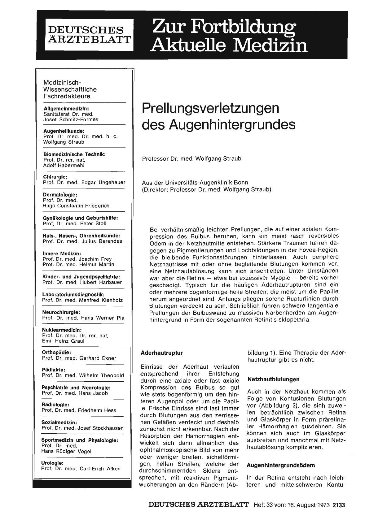 Vorschauseite 1: Prellungsverletzungen des Augenhintergrundes