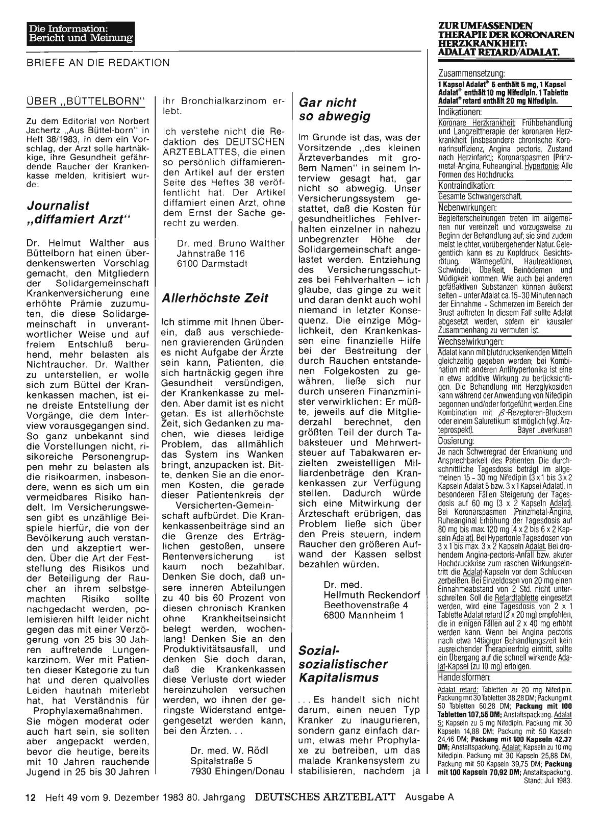 Vorschauseite 1: ÜBER „BÜTTELBORN“: Journalist „diffamiert Arzt“