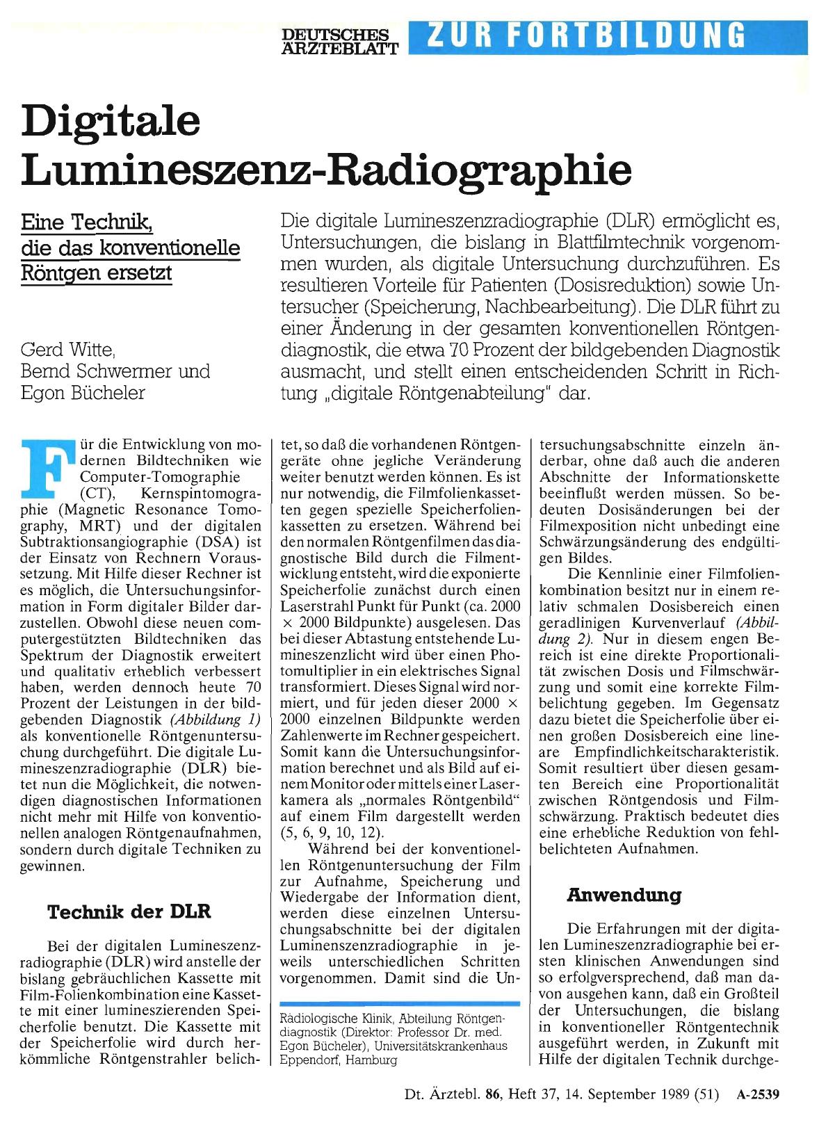 Vorschauseite 1: Digitale Lumineszenz-Radiographie