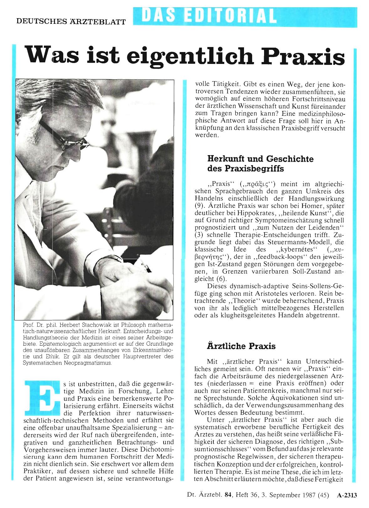 Vorschauseite 1: Was ist eigentlich Praxis