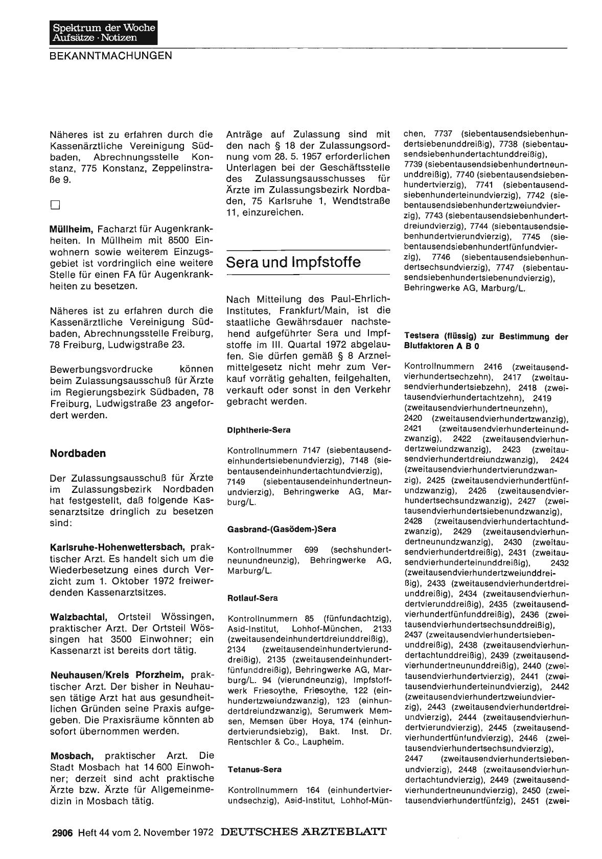 Vorschauseite 1: Sera und Impfstoffe