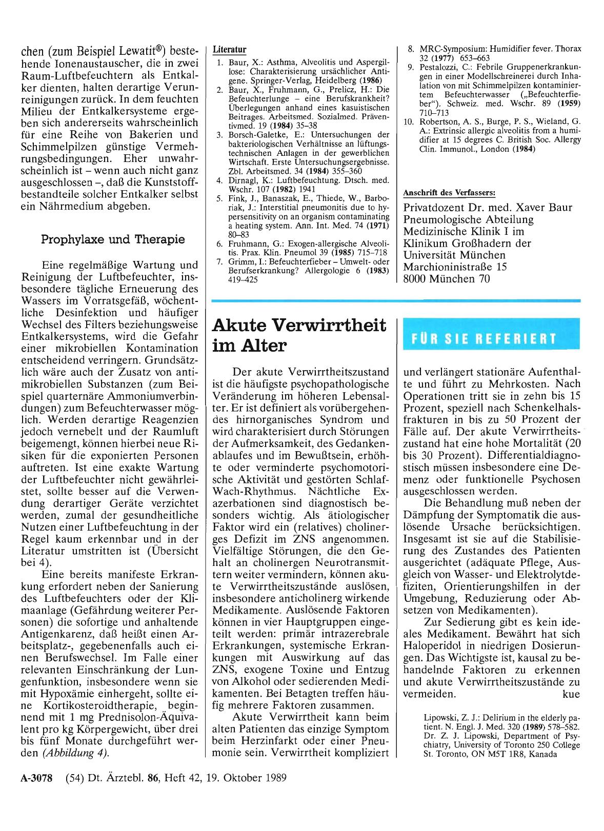Vorschauseite 1: Akute Verwirrtheit im Alter