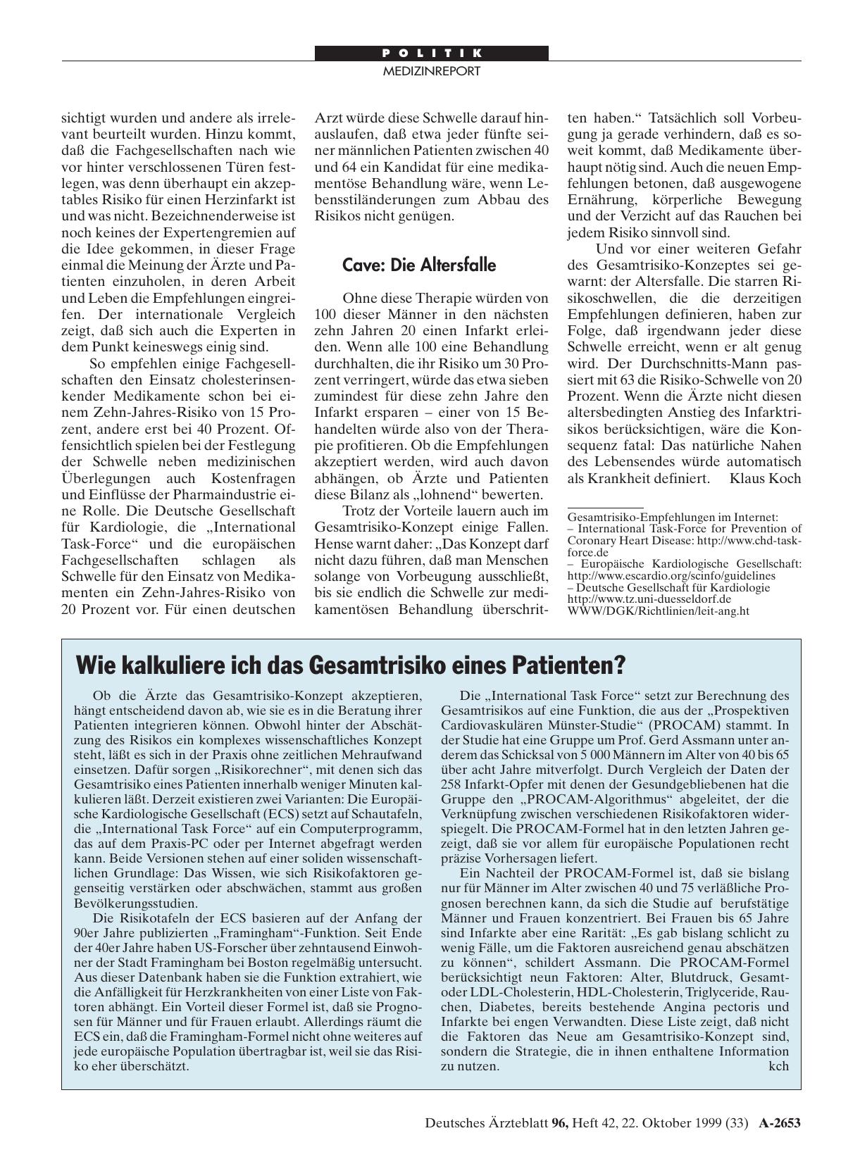 Vorschauseite 1: Wie kalkuliere ich das Gesamtrisiko eines Patienten?