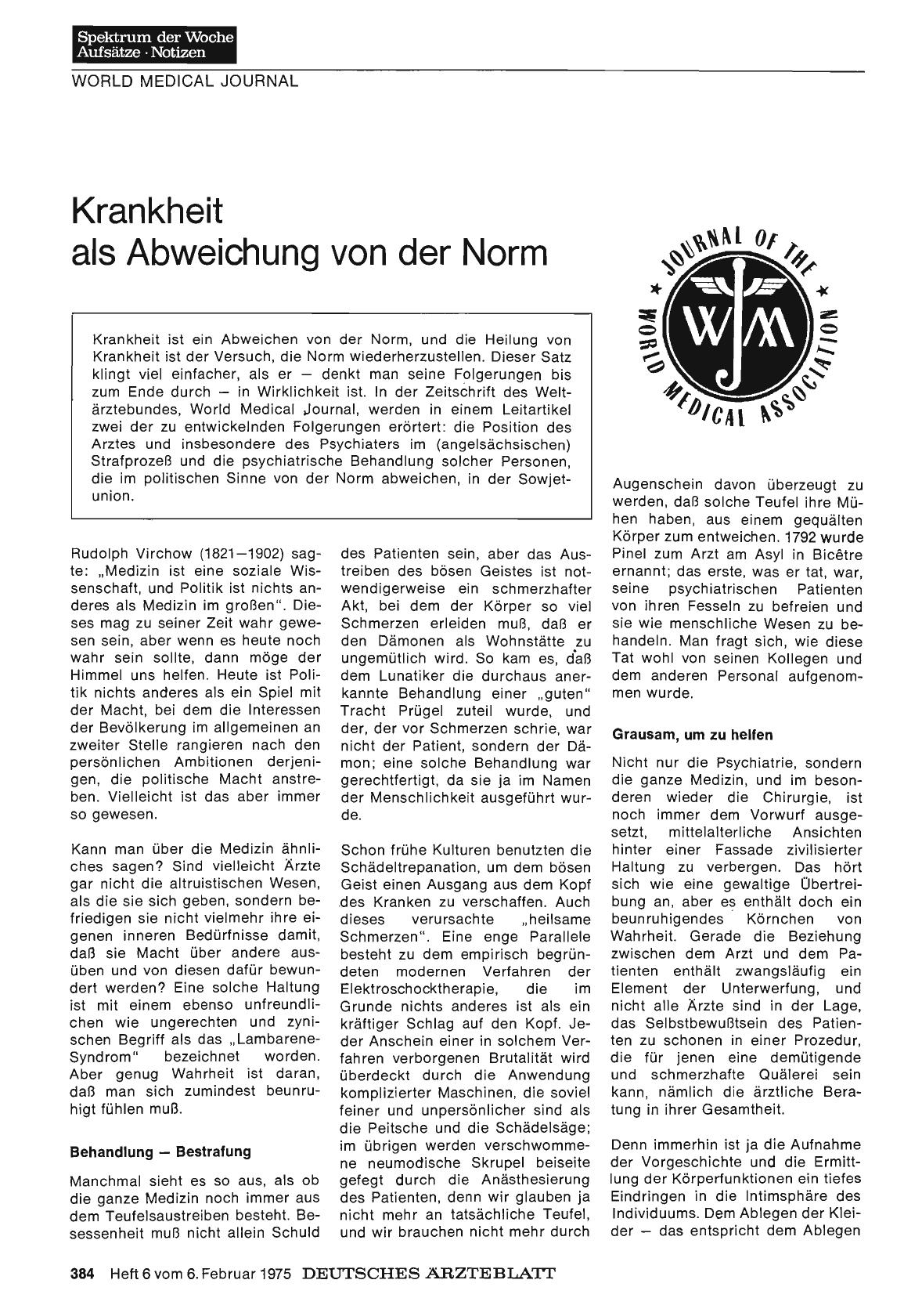 Vorschauseite 1: Krankheit als Abweichung von der Norm