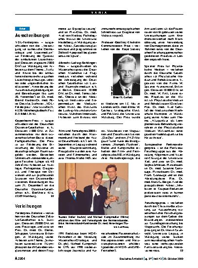 Vorschauseite 1: Filmund Fernsehpreis 2000