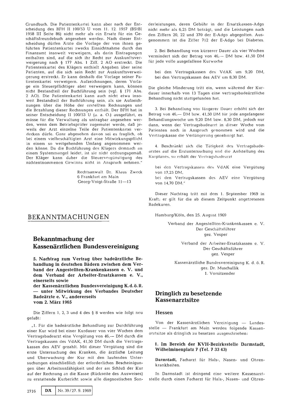 Vorschauseite 1: Dringlich zu besetzende Kassenarztsitze