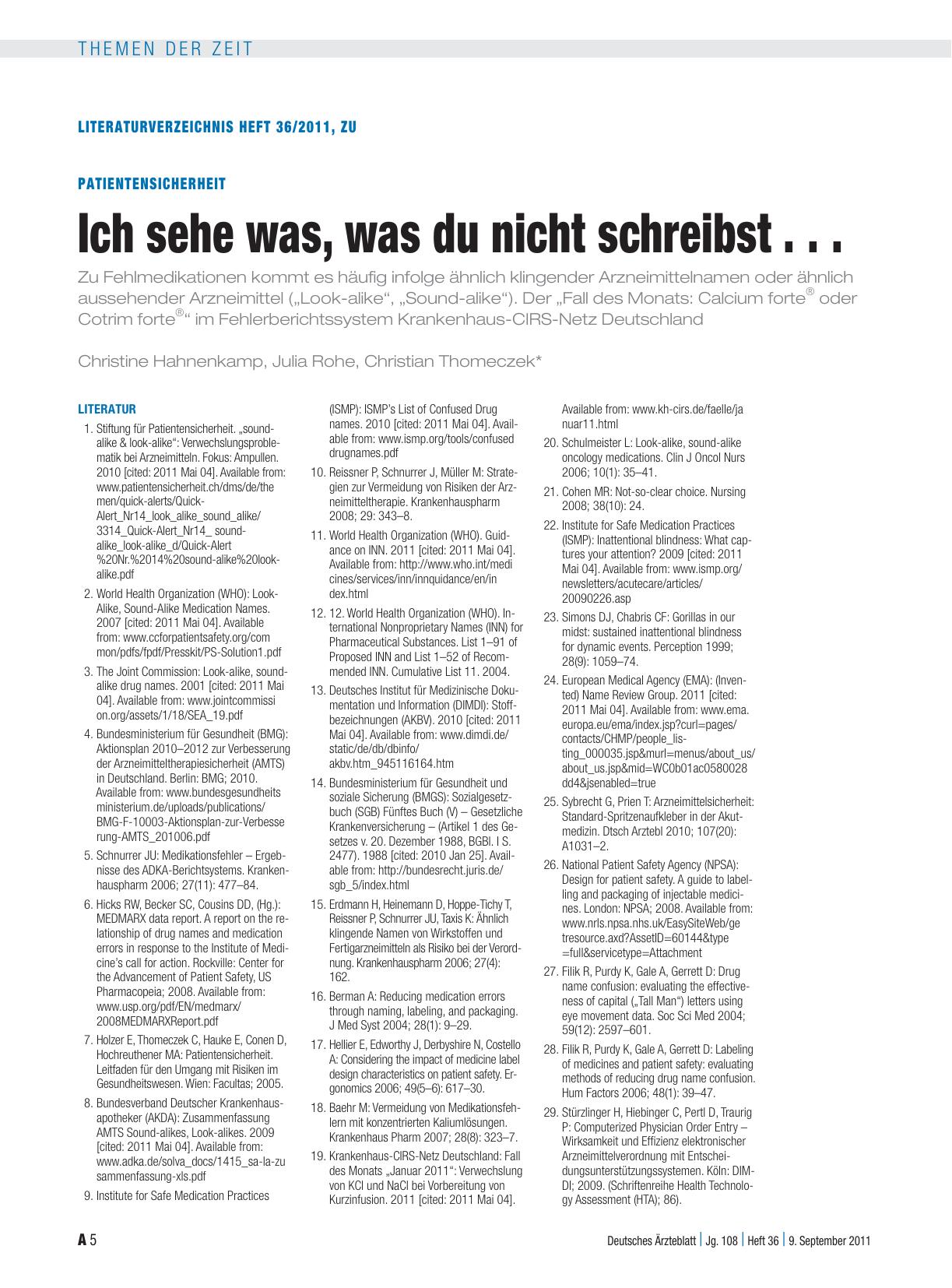 Vorschauseite 5: Patientensicherheit: Ich sehe was, was du nicht schreibst. ..