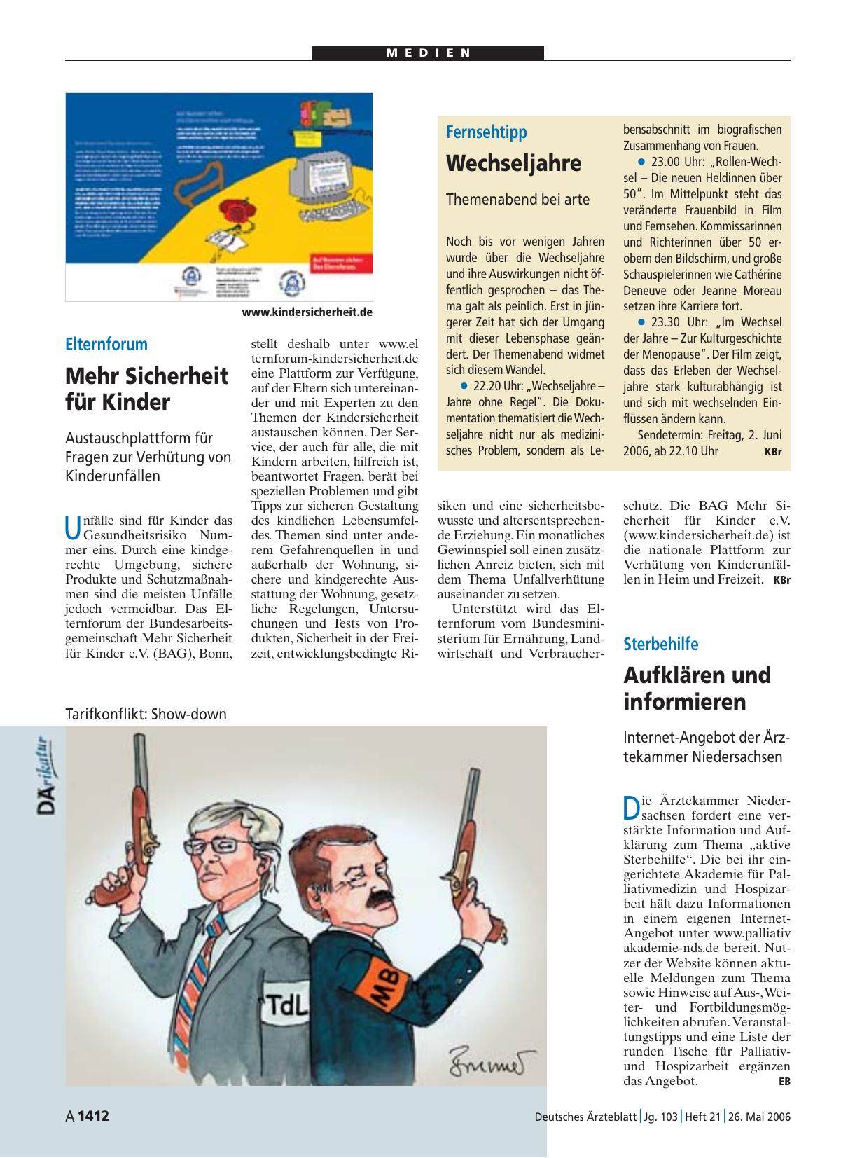 Vorschauseite 1: Fernsehtipp: Wechseljahre