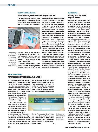 Vorschauseite 1: Telematikinfrastruktur: Finanzierungsverhandlungen gescheitert
