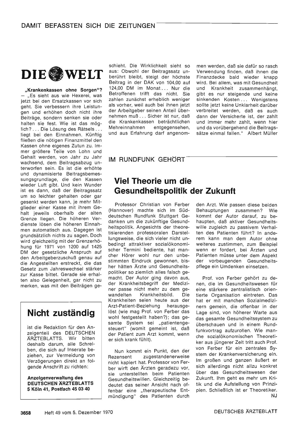 Vorschauseite 1: „Krankenkassen ohne Sorgen"?