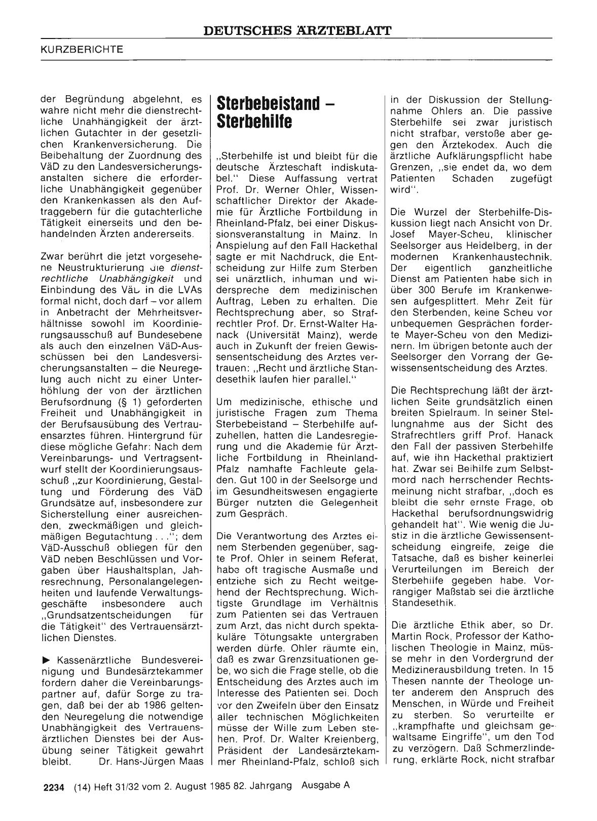 Vorschauseite 1: Sterbebeistand - Sterbehilfe