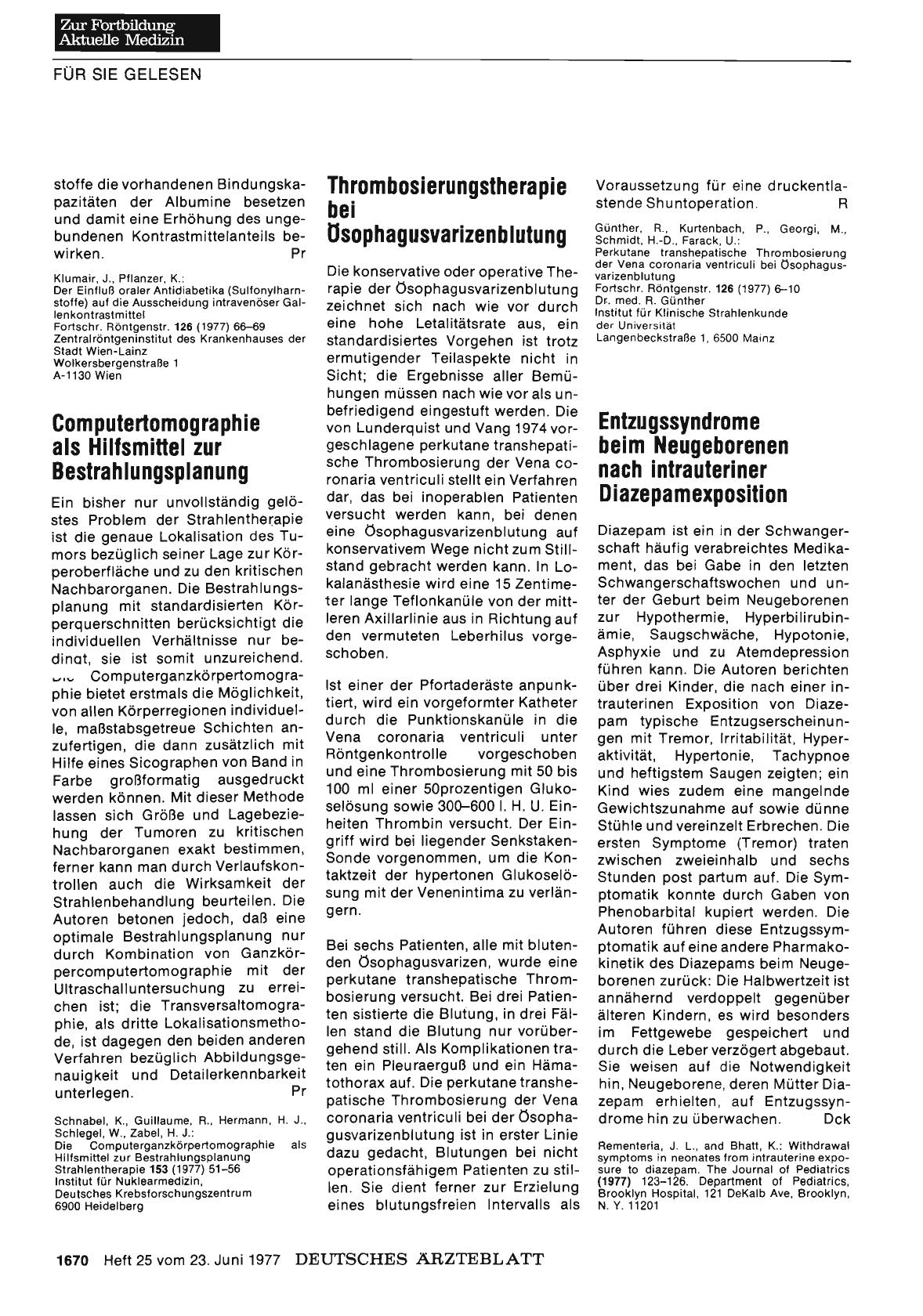 Vorschauseite 1: Entzugssyndrome beim Neugeborenen nach intrauteriner Diazepamexposition