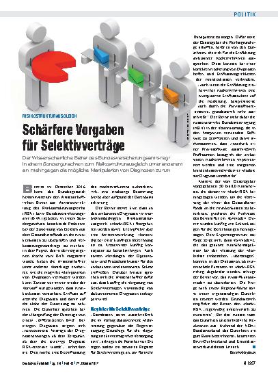 Vorschauseite 1: Risikostrukturausgleich: Schärfere Vorgaben für Selektivverträge