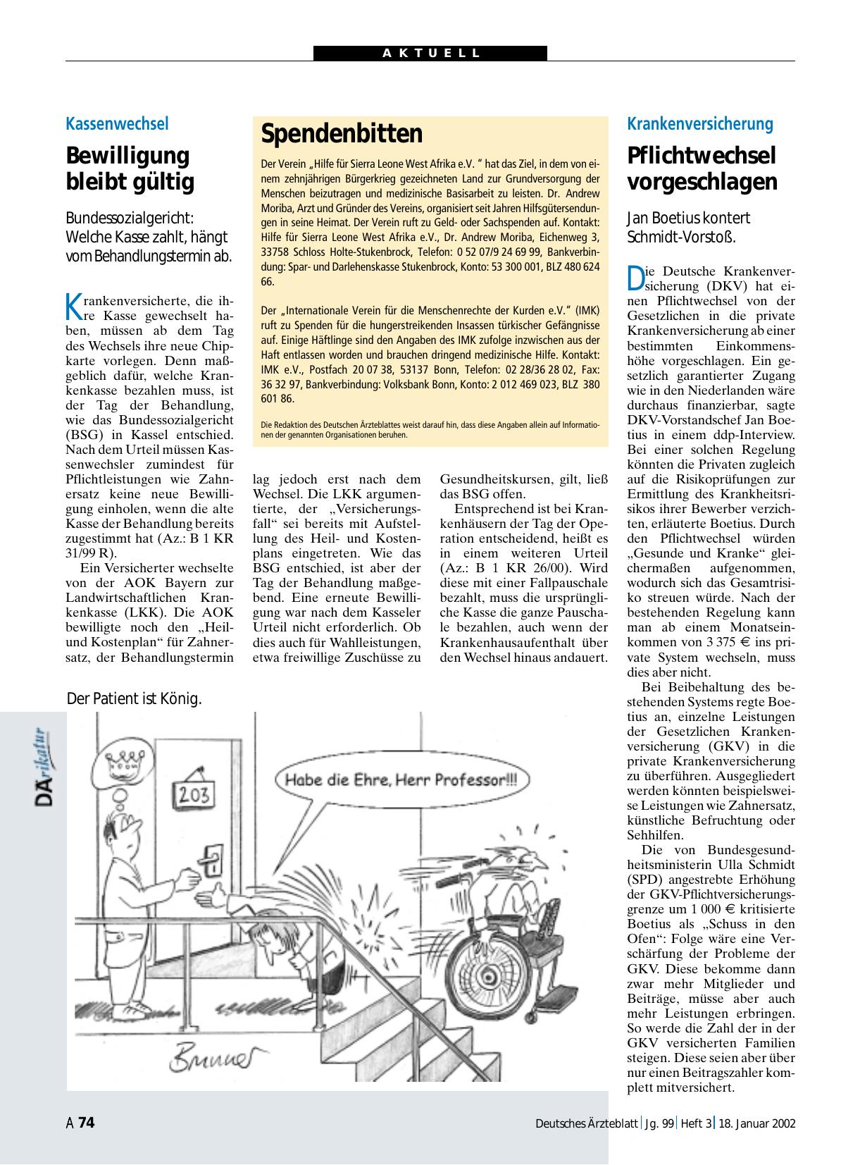 Vorschauseite 1: Spendenbitten
