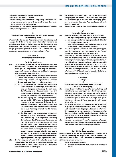 Vorschauseite 2: Qualitätssicherungsvereinbarung zur Kontrolle von aktiven kardialen Rhythmusimplantaten Vereinbarung von Qualitätssicherungsmaßnahmen nach § 135 Abs. 2 SGB V zur Kontrolle von akt…