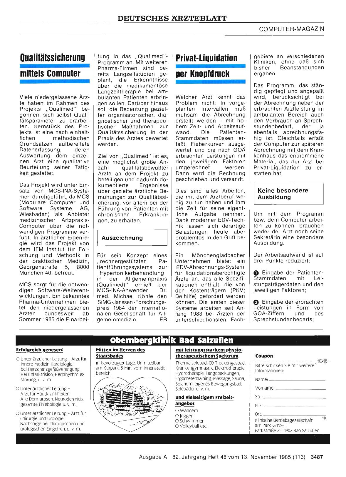 Vorschauseite 1: Qualitätssicherung mittels Computer