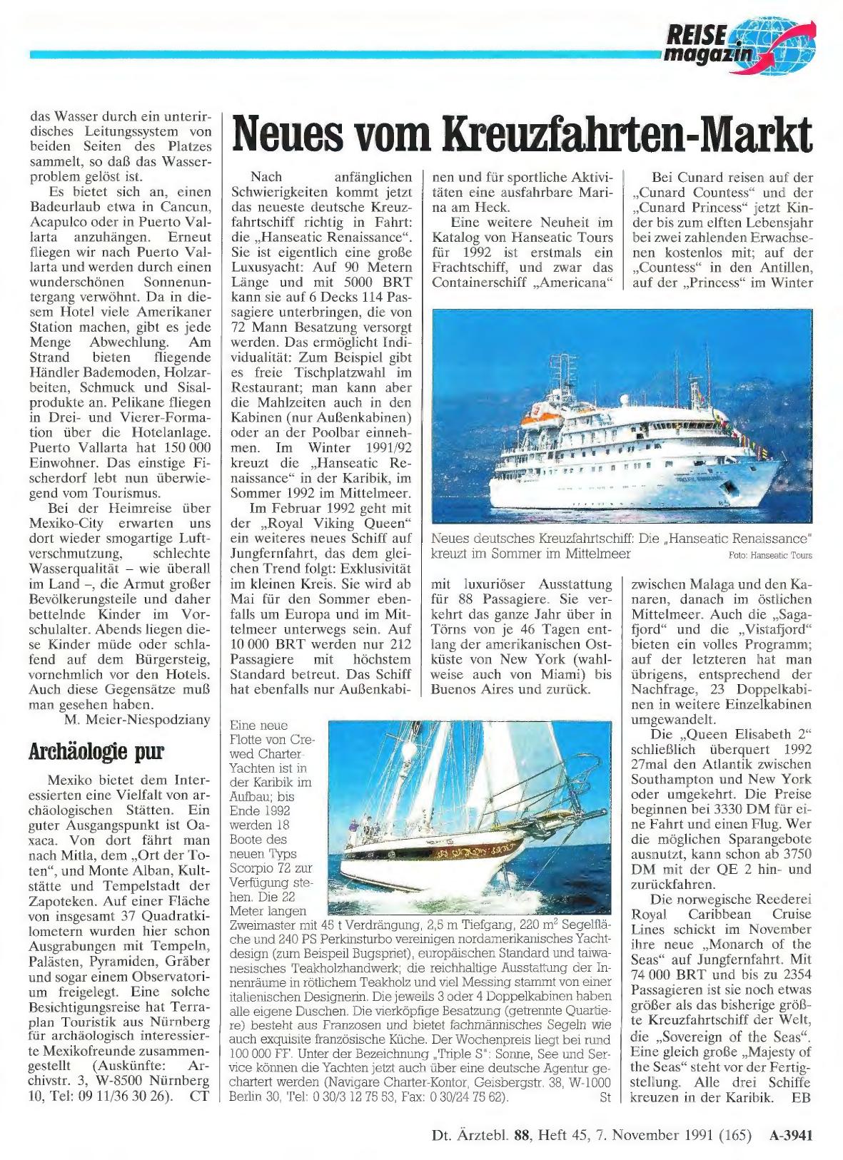 Vorschauseite 1: Neues vom Kreuzfahrten-Markt