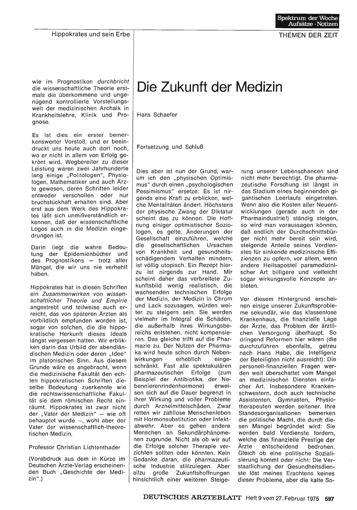 Vorschauseite 1: Die Zukunft der Medizin