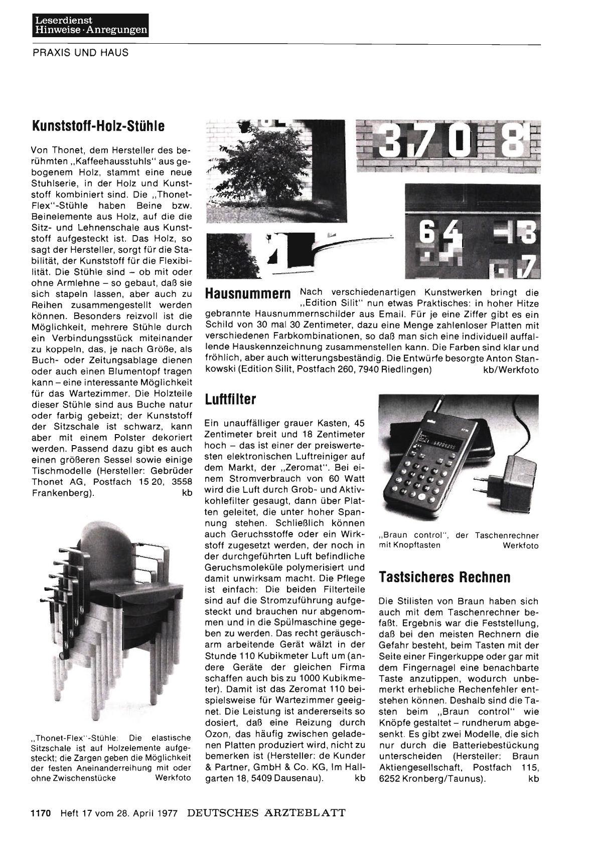 Vorschauseite 1: Kunststoff-Holz-Stühle