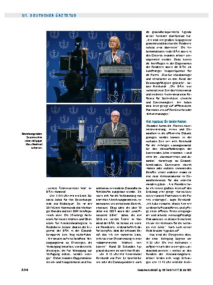 Vorschauseite 2: Wahlen in der Bundesärztekammer: Neue Besetzung des Vorstandes