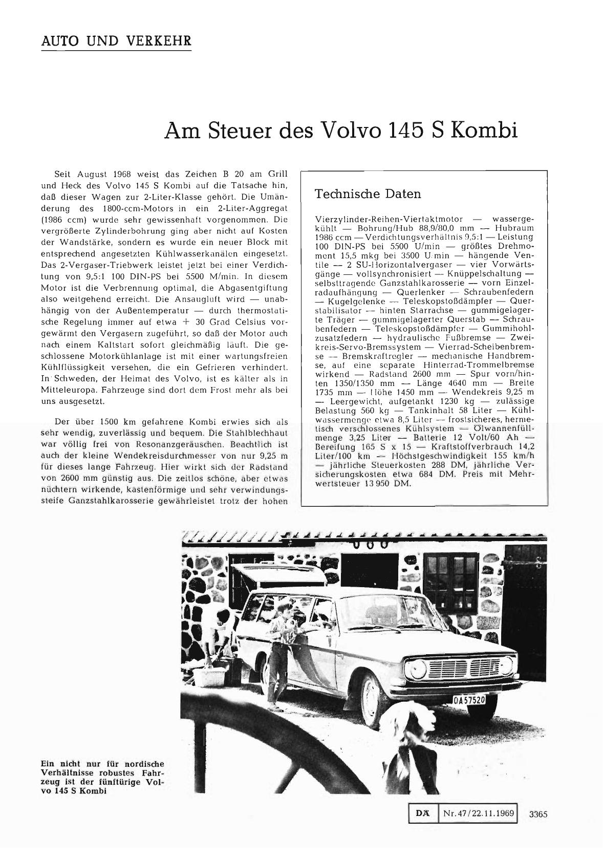 Vorschauseite 1: Am Steuer des Volvo 145 S Kombi