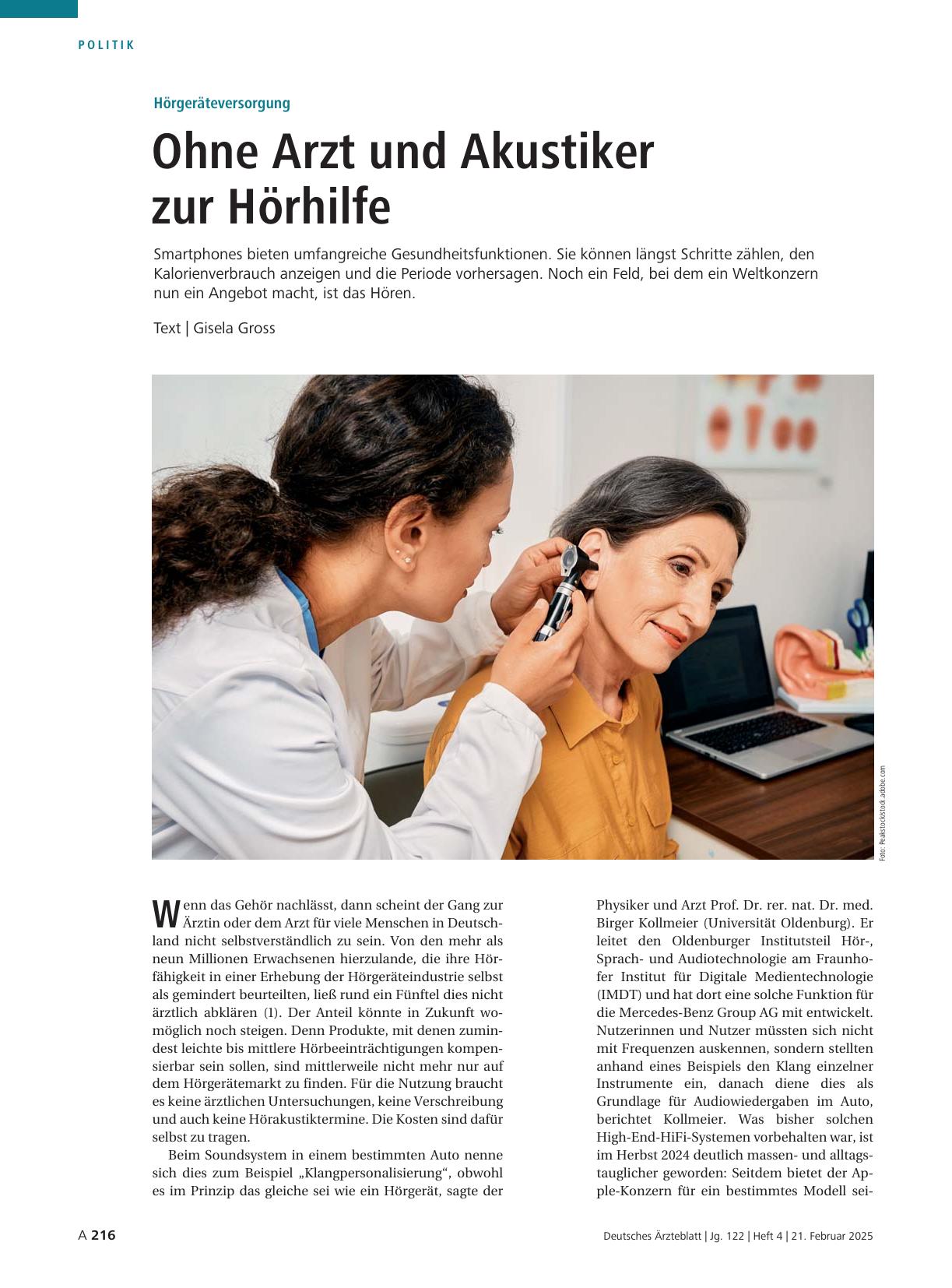 Vorschauseite 1: Hörgeräteversorgung: Ohne Arzt und Akustiker zur Hörhilfe