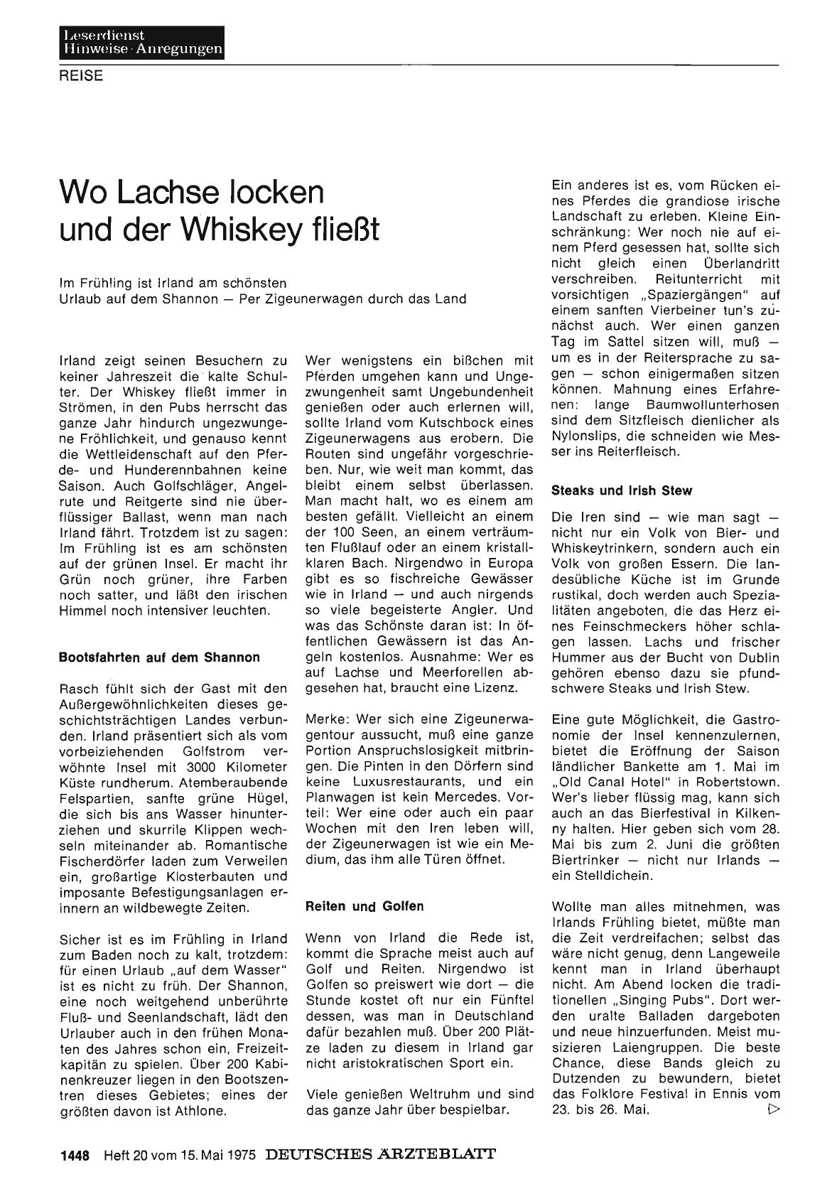 Vorschauseite 1: Wo Lachse locken und der Whiskey fließt