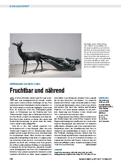 Vorschauseite 1: Körperbilder: Kiki Smith (*1954) – Fruchtbar und nährend