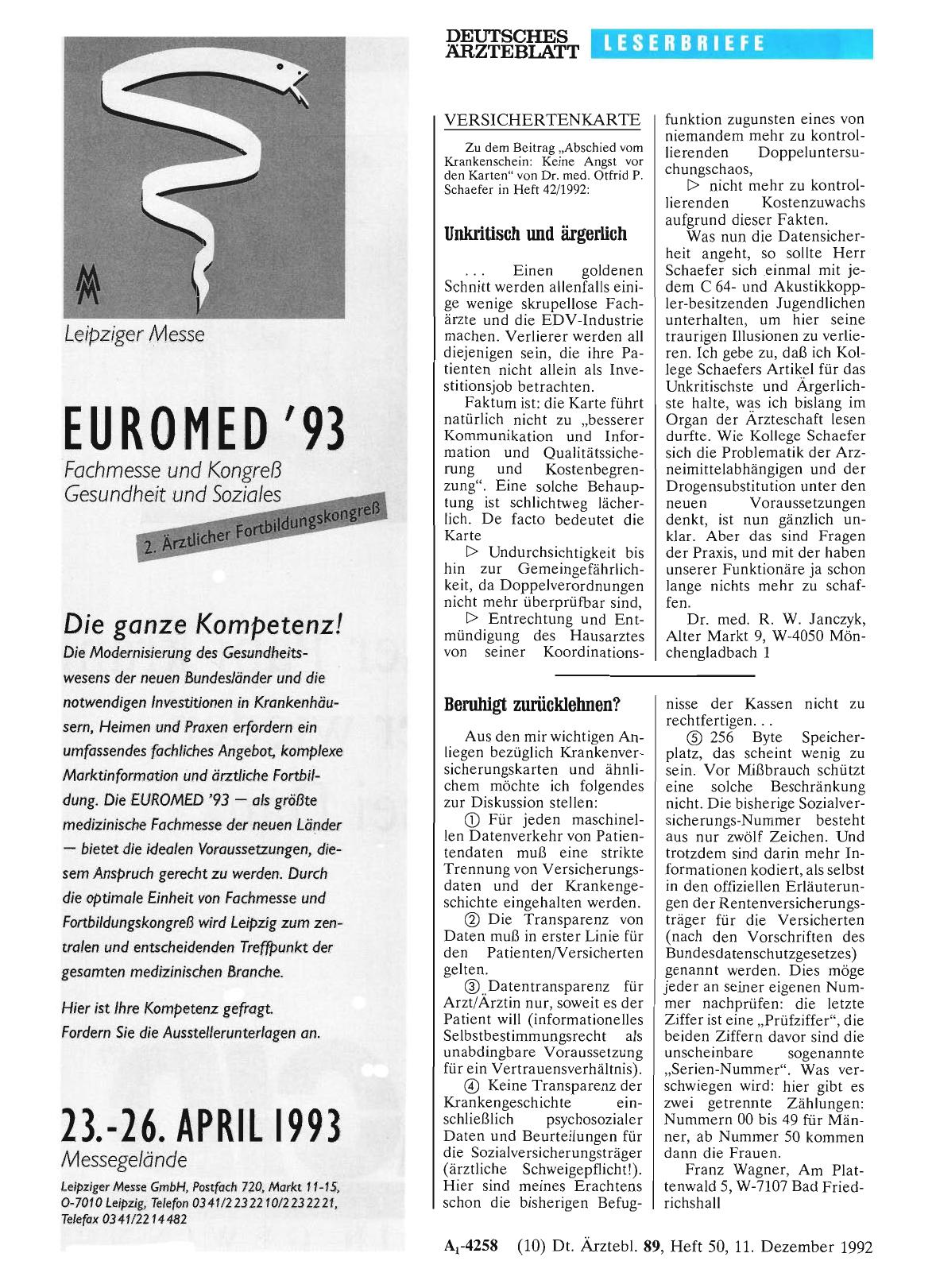 Vorschauseite 1: VERSICHERTENKARTE: Beruhigt zurücklehnen?