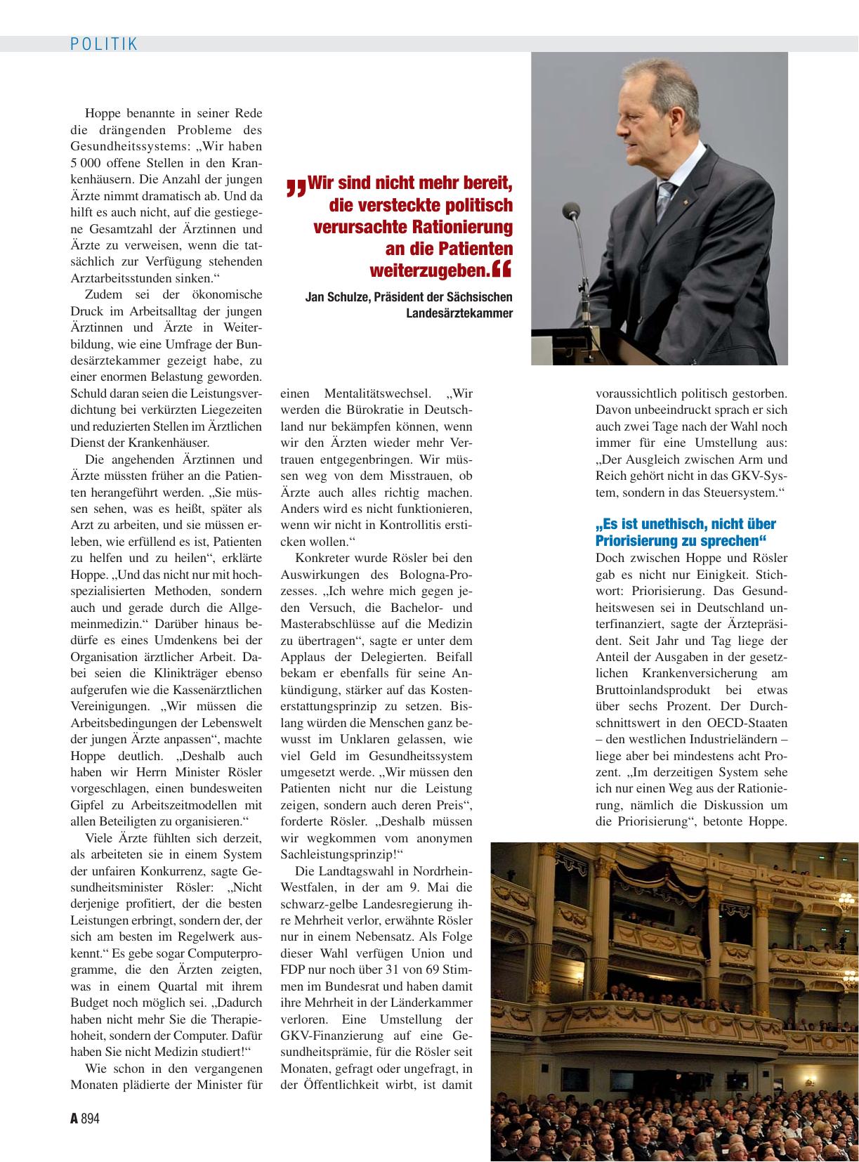 Vorschauseite 2: 113. Deutscher Ärztetag: Mit offenen Armen