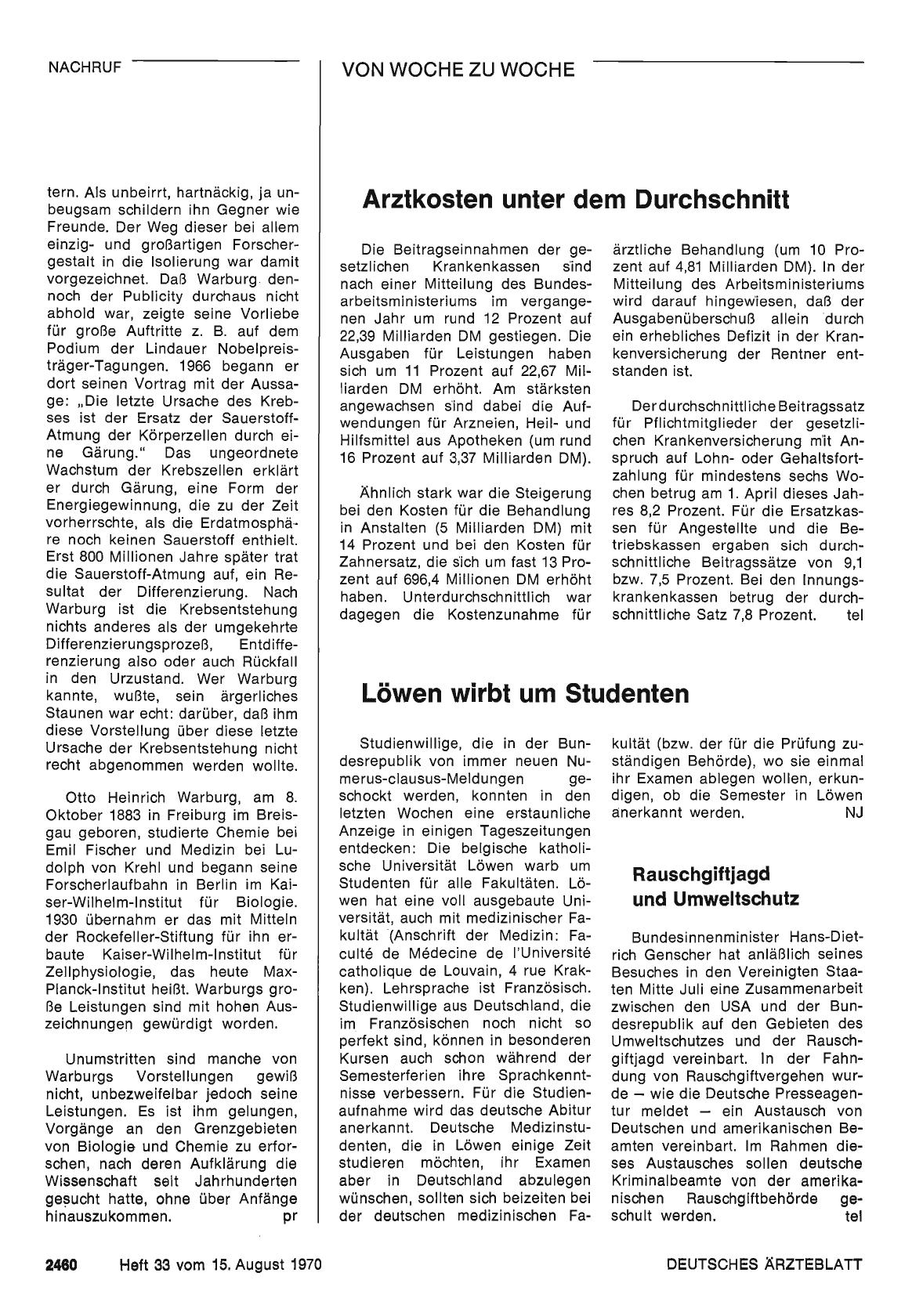 Vorschauseite 1: Rauschgiftjagd und Umweltschutz